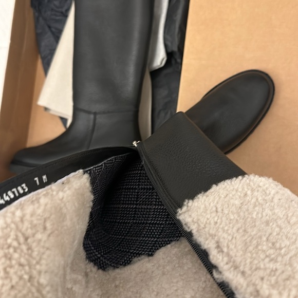 New Aquatalia Boots 37 Shearling Lined Leather Snow Winter - Picture 4 of 4